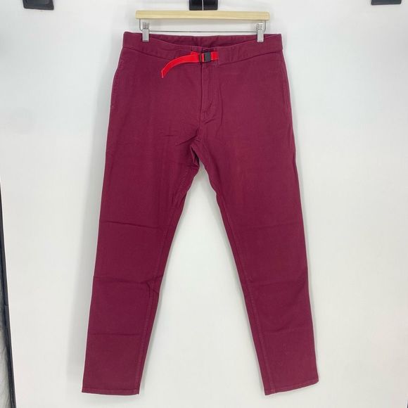 Topo Designs Womens Climb Pants Size L Organic Cotton Outdoor Hiking NWT Burgund - Picture 7 of 15